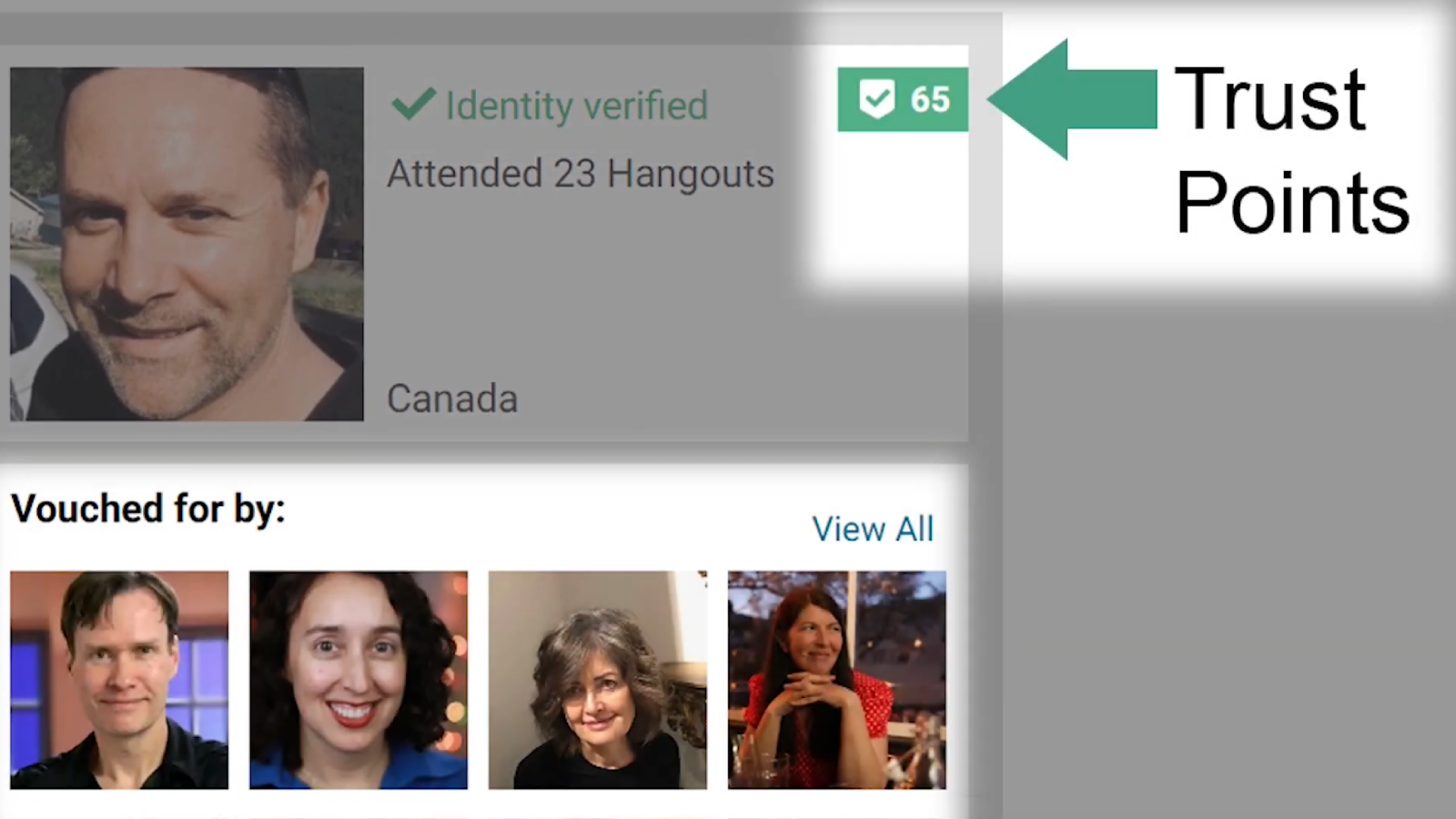 Buddytree app screenshot showing community and event discovery interface